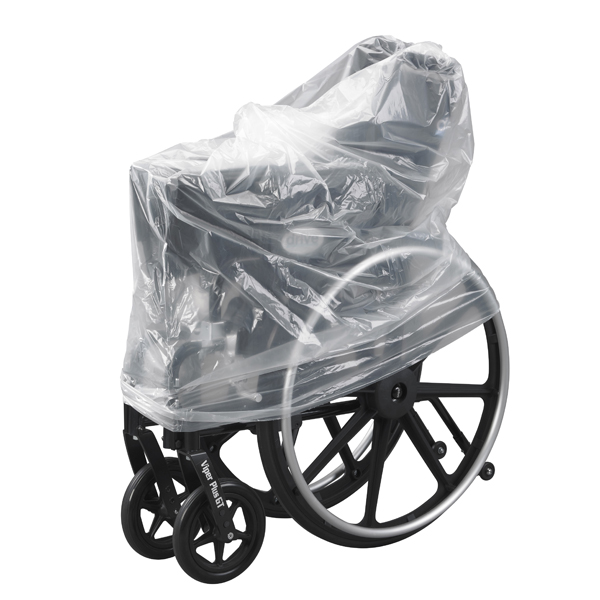 Clear Plastic Transport Storage Covers - Wheelchair - Click Image to Close